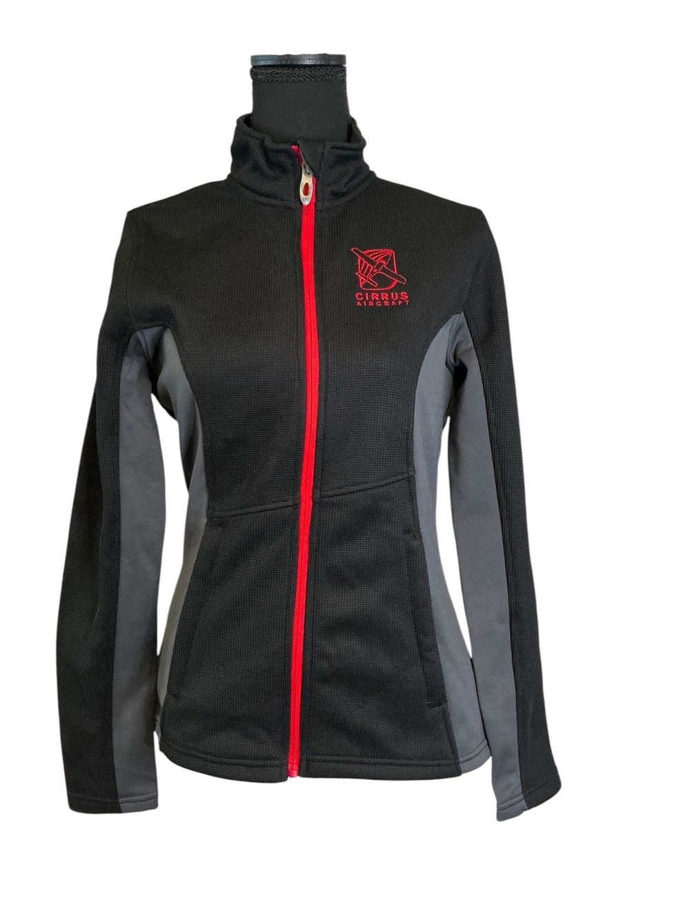 Spyder Ladies' Black and Gray Full-Zip Fleece Jacket